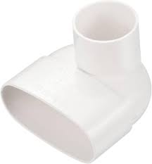 Conector Reductor 90° PVC 85x40mm - Adaptador Blanco