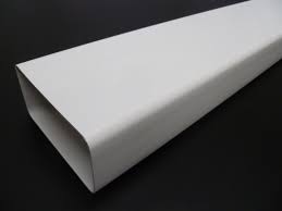 Tubo Rectangular PVC Blanco 110x55x0.5 - Saneaplast