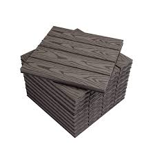 WOLTU Set de 11 Baldosas de Madera WPC para Exterior