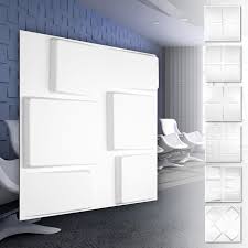 Paneles de Pared 3D de PVC Blanco