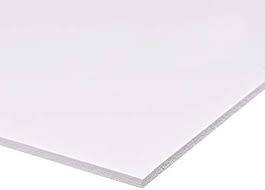 Lámina de PVC Expandido Doble Cara - 3mm x 8'' x 12'' - Blanca