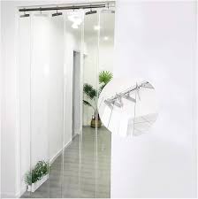 Cortina Plegable de Lamas Transparentes de PVC