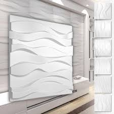 Paneles de Pared 3D Blancos de PVC - Motivos Ondulados