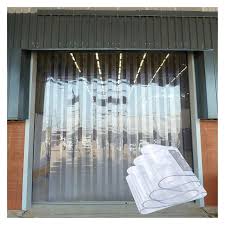 Cortina de Tiras de PVC Transparente para Puerta Exterior