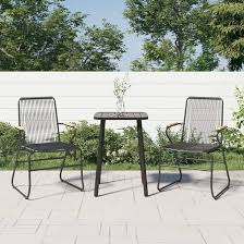 Sillones de Patio CVNIMV - Juego de 2 Piezas Negros