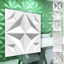 Paneles 3D de PVC Blanco - Motivo Diamante 50x50cm