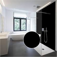 Pared de Ducha Impermeable PVC Negra 100x200 cm