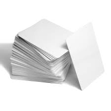 Paquete de 100 Tarjetas Blancas de PVC